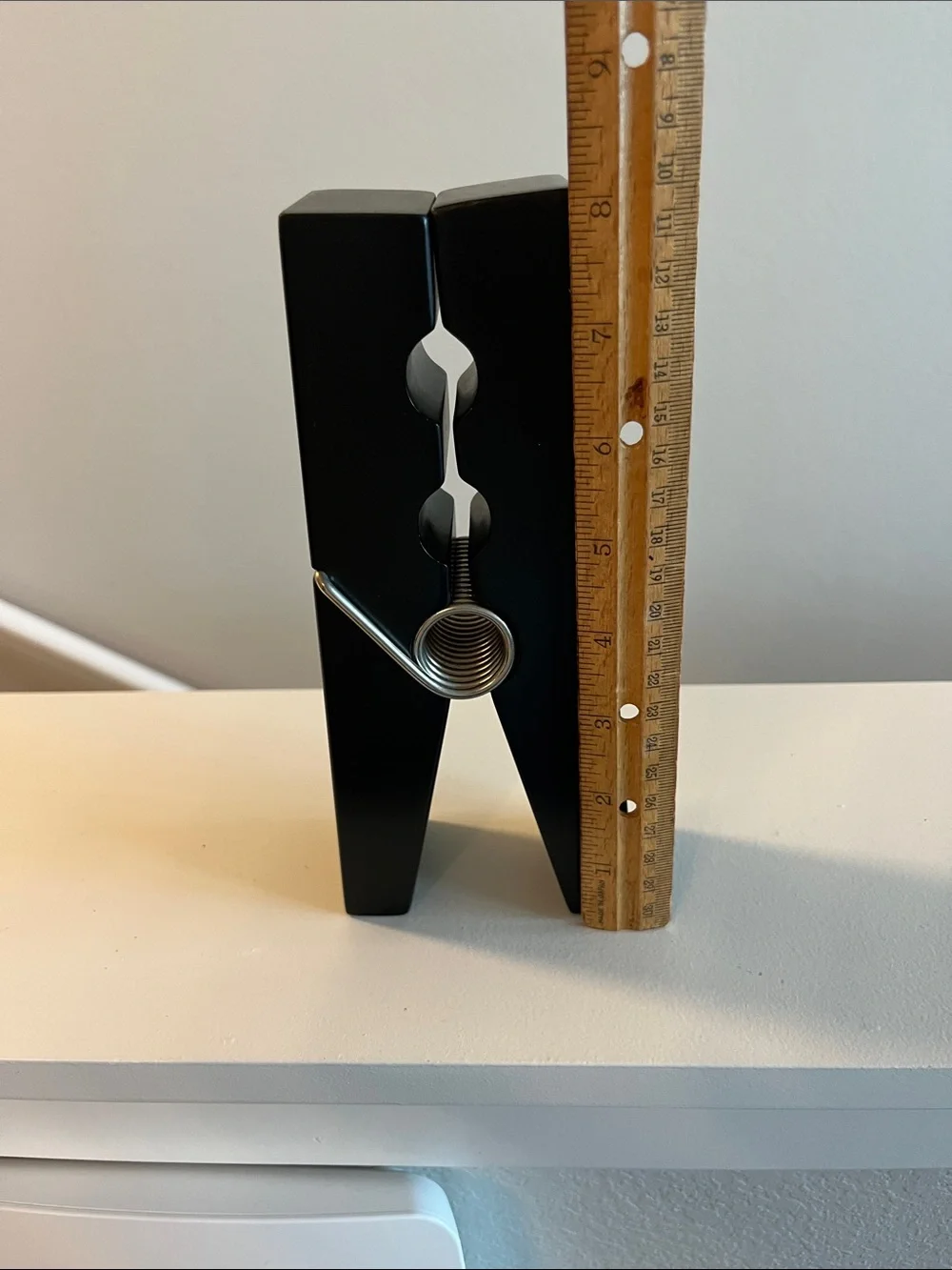 Black wooden Decorative Clothespin Wall/Shelf Accent - Modern Home Wall Decor